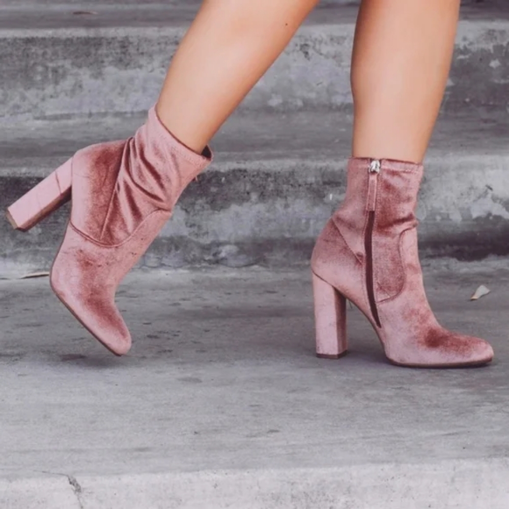 Steve Madden Velvet Ankle Boots